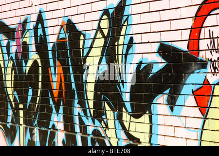 Hellen Graffiti eignet sich für den Hintergrund Stockfoto