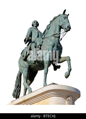 Madrid, Spanien. Puerta del Sol Reiterstatue von Charles III Stockfoto