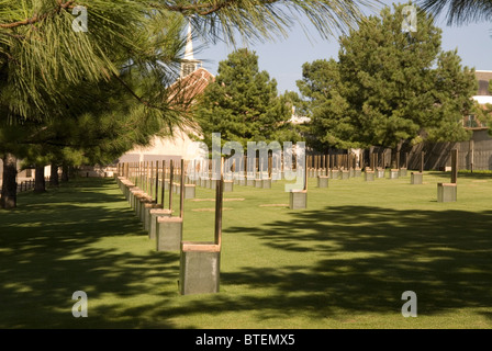 Feld der leeren Stühle Oklahoma City National Memorial OK, USA Stockfoto