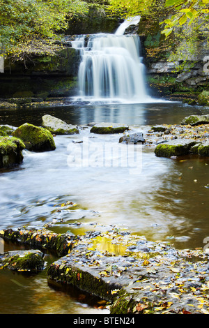 Die wichtigsten Kaskade im Westen Burton verliebt sich in Wensleydale, Yorkshire Stockfoto