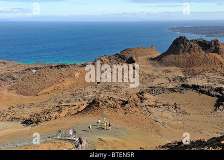 Blick auf Bartolome Insel, Galapagos, Ecuador Stockfoto