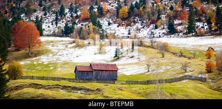 Wunderschöne Landschaft die Landschaft Rumäniens im Herbst. Stockfoto