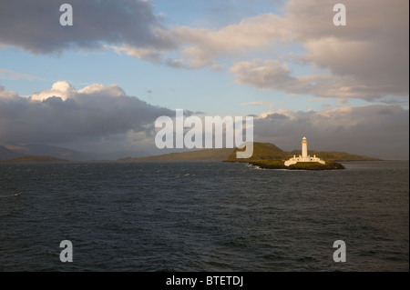 Isle of Mull, Schottland. Lismore Leuchtturm auf der Insel Lismore, gebaut von Robert Stevenson 1833 schützt Versand in die Stockfoto