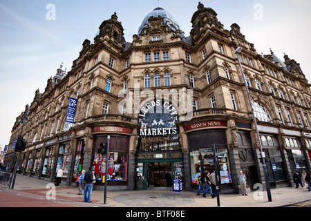 Leeds City Markets, auch bekannt als Leeds Kirkgate Market, West Yorkshire Stockfoto