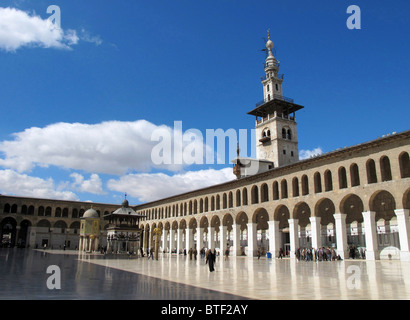 Der Hof des großen Umayyad Moschee Damaskus Syrien Stockfoto