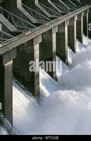 Unteren Granit Staudamm Hochwasserentlastung, Snake River, Washington, USA. Vorgeschlagen für die Entfernung um Lachs Erholung zu unterstützen. Stockfoto