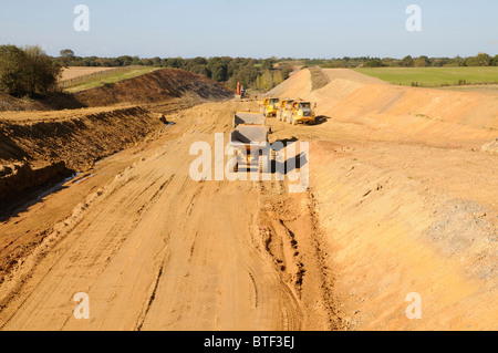 Umgehungsstraße im Bau um die französische Stadt Talmont St Hilaire in der Vendee-Region von Frankreich Stockfoto