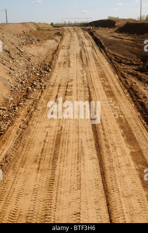 Umgehungsstraße im Bau um die französische Stadt Talmont St Hilaire in der Vendee-Region von Frankreich die neue Autobahn wird für Stockfoto