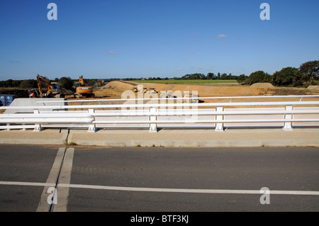 Umgehungsstraße im Bau um die französische Stadt Talmont St Hilaire in der Vendee-Region von Frankreich Stockfoto