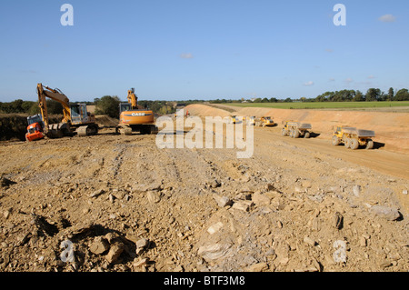 Umgehungsstraße im Bau um die französische Stadt Talmont St Hilaire in der Vendee-Region von Frankreich Stockfoto