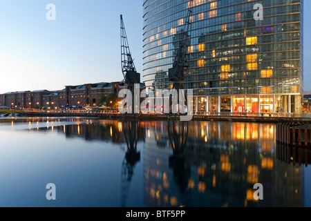 West India Quay Marriott Hotel - 24 Hertsmere Road - Canary Wharf - London Stockfoto