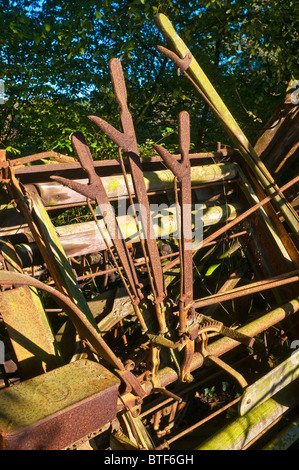 Alte schied landwirtschaftliche Maschinen - Frankreich. Stockfoto