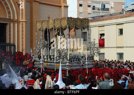 Santa Semana (Karwoche), Malaga, Costa Del Sol, Provinz Malaga, Andalusien, Südspanien, Westeuropa. Stockfoto
