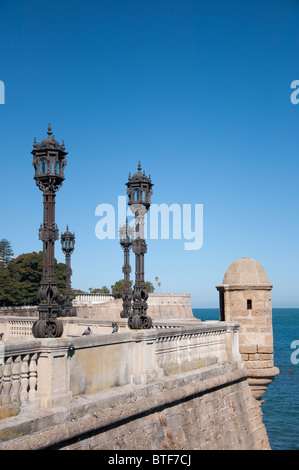 Sicht von der Mall in Cadiz Stockfoto