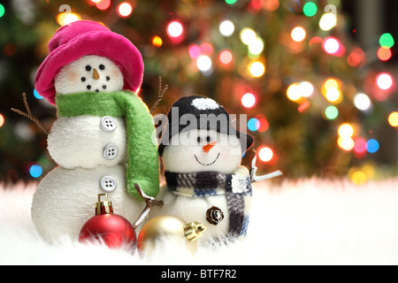 Festliche Schneemann mit hellem Hintergrund Weihnachten Stockfoto