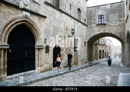 Die Allee der Ritter in der Altstadt von Rhodos, Rhodos, Griechenland. Stockfoto