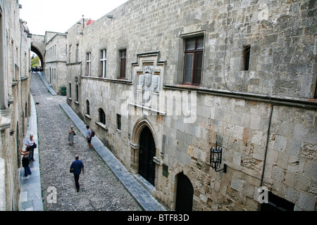 Die Allee der Ritter in der Altstadt von Rhodos, Rhodos, Griechenland. Stockfoto