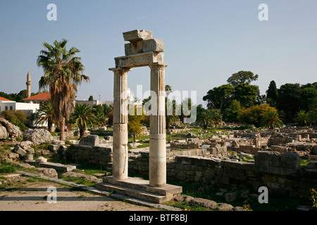 Die antike Agora in Kos-Stadt, Kos, Griechenland. Stockfoto