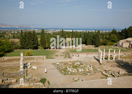 Blick über das Asklepieion Website, Kos, Griechenland. Stockfoto