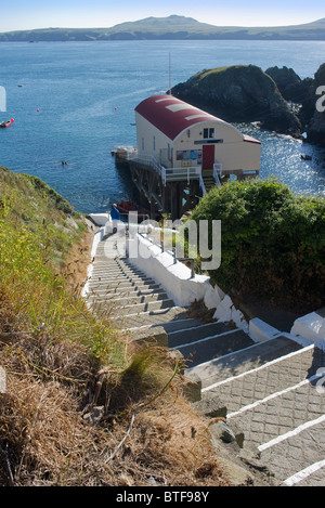 St. Davids Lifeboat Station St Nons Bucht Pembrokeshire Dyfed Wales Stockfoto