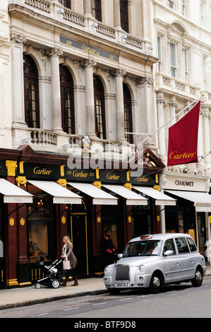 Cartier Juwelier Shop, Bond Street, Mayfair, London, England, Vereinigtes Königreich Stockfoto