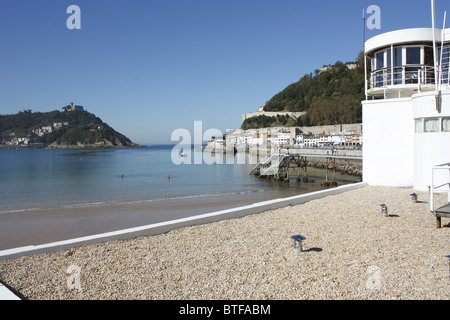 Strand La Concha, San Sebastian, Spanien Stockfoto