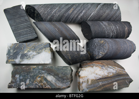 Homestake Gold Mine - Diamant-Bohrer-Bohrkernen - Lead, South Dakota Stockfoto