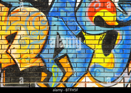 Hellen Graffiti eignet sich für den Hintergrund Stockfoto