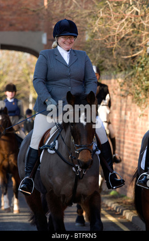 Atherstone jagen New Years Day Stockfoto