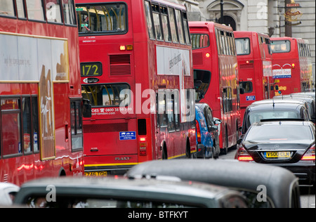 schwere Verkehrsstaus, London, england Stockfoto