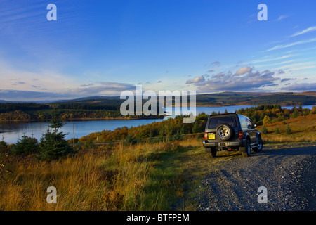 Kielder Wasser im späten Herbst Nachmittagssonne, North Tyne Valley, Northumberland Stockfoto