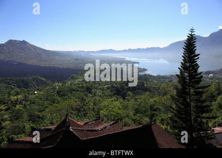 Indonesien, Bali, Gunung Batur See Batur Vulkan Gunung Abang Berg, Landschaft, Stockfoto