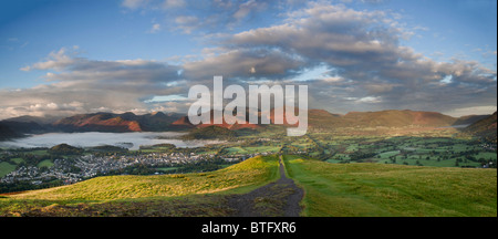 Keswick Panorama von latrigg Stockfoto