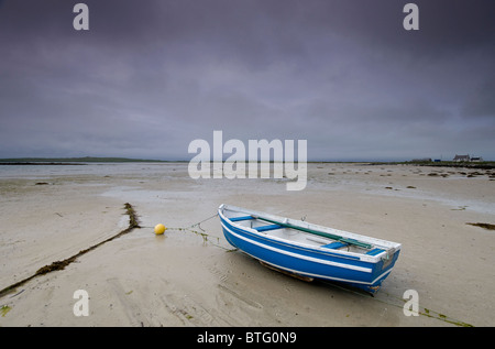 Die weiten leeren Sandstrand des Traigh Bhalaigh bei Malaclete, Sollas, North Uist, Hebriden.  SCO 6960 Stockfoto