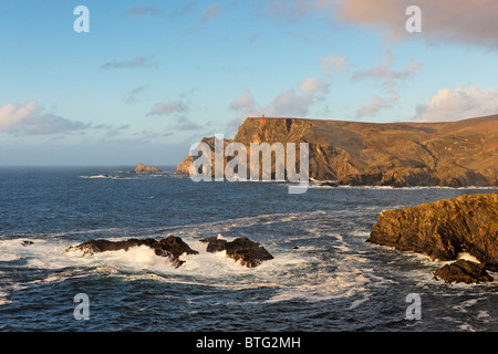 Klippen über Glen Bay, Glencolmcille, County Donegal, Ulster, Irland. Stockfoto