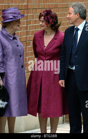 Baronin Margaret Thatcher, Premierminister Tony Blair und Cherie Blair an einem Falkland Gedenken Service, London Stockfoto