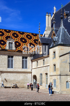 Hospices de Beaune (Hôtel-Dieu de Beaune), Beaune, Cote d ' or Abteilung, Burgund, Frankreich Stockfoto