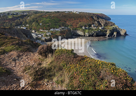 St Agnes und Trevaunance Cove aus Cornwall Großbritannien Süd-West Coastal Path Stockfoto