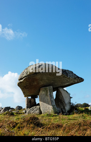 Der Dolmen von Kilclooney. Eine neolithische Portal Grab. Kilclooney, County Donegal, Ulster, Irland. Stockfoto