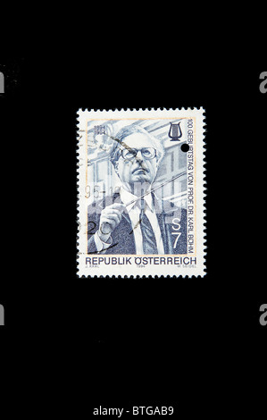 Karl August Leopold Böhm in einer österreichischen Briefmarke. Stockfoto