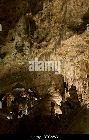 Das große Zimmer in Carlsbad Caverns National Park im südlichen New Mexico, USA. Ein UNESCO-Weltkulturerbe. Stockfoto