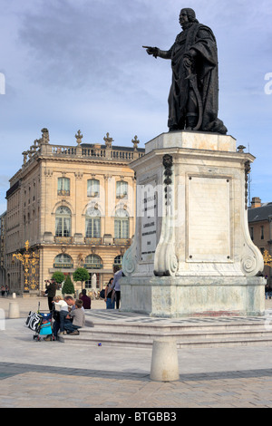 Denkmal für Stanislaw Leszczynski, Nancy, Departement Meurthe-et-Moselle, Lothringen, Frankreich Stockfoto