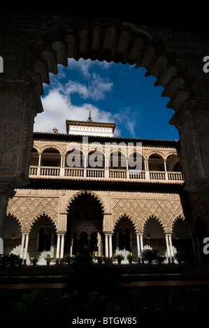 Maurische Festung Alcazar Sevilla Spanien Andalusien Königspalast. Stockfoto
