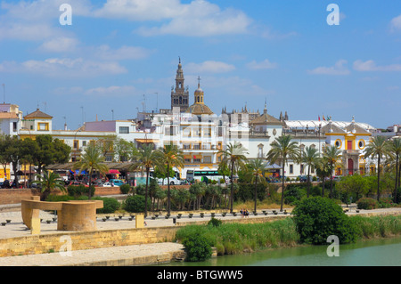 Des Flusses Guadalquivir. Seville(Sevilla). Andalusien. Spanien Stockfoto