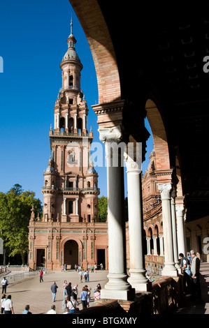 Plaza de Espana Sevilla Spanien Andalusien Stockfoto