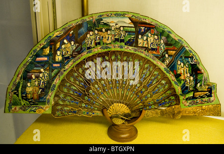 Hong Kong China chinesische fan Fans förmigen Klappe Bereich shop-17. Jahrhundert Stockfoto