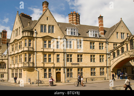 Hertford Hochschule, Hertford Brücke, Seufzer-Brücke, Oxford, UK Stockfoto