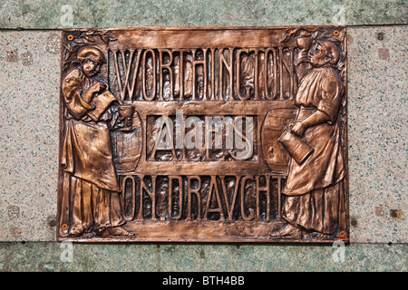 Stadt von London The Black Friar, Queen Victoria Street A Wand Panel-Oktober 2010 Stockfoto