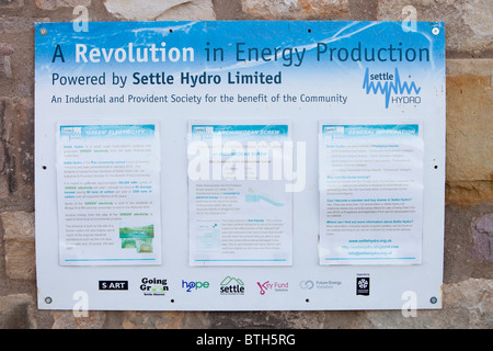 Das Settle hydro Scheme ist ein kleinen hydro Projekt, das im Besitz ist ein Community-Projekt eine vorausschauende Stockfoto