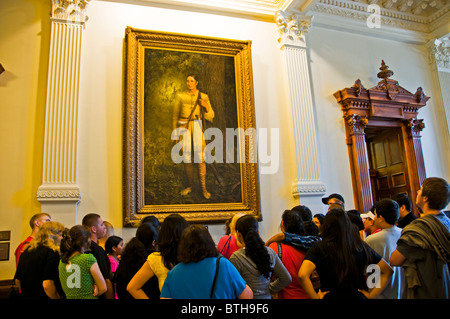 Studenten auf einer Exkursion im Bundesstaat Texas Kapitol Gebäude in Austin, Texas, USA Stockfoto